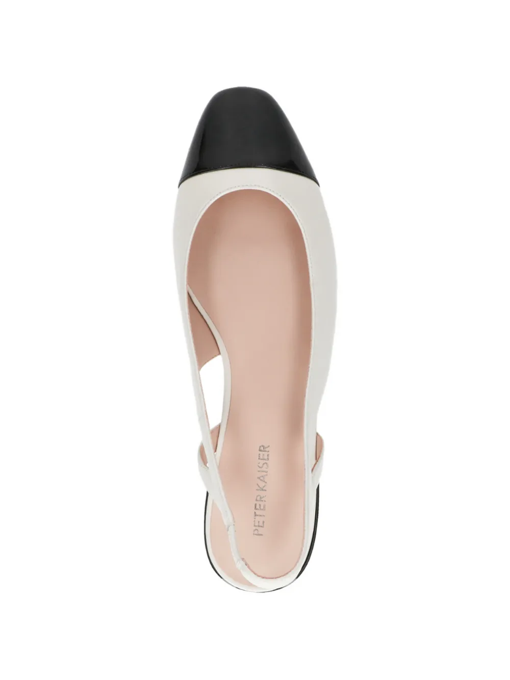PETER KAISER two-tone slingback leather pumps Beige