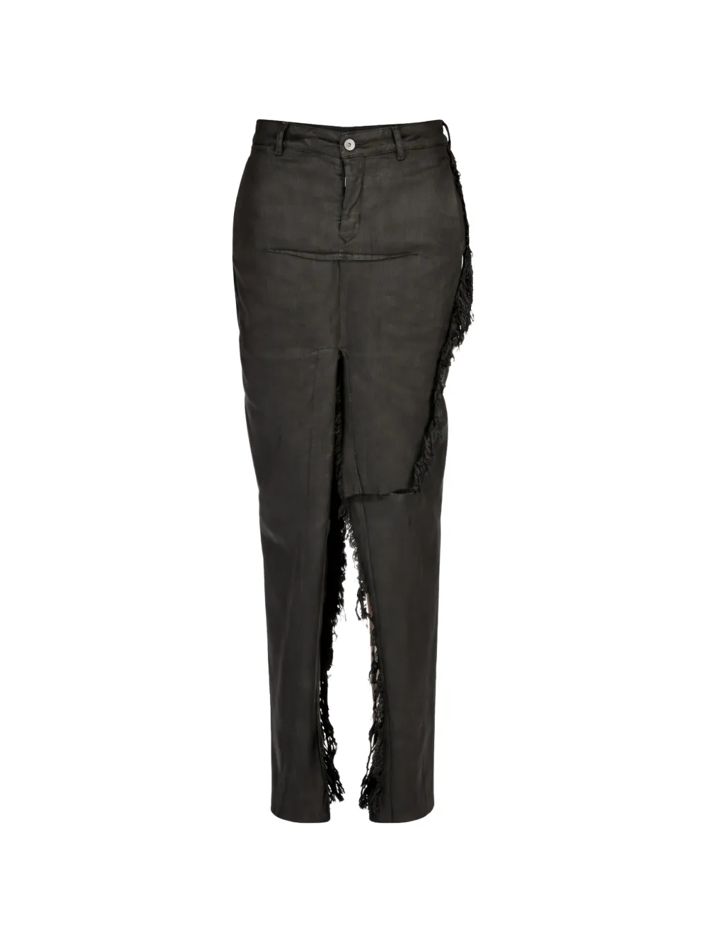 Rick Owens DRKSHDW Gonna lunga con frange - Nero