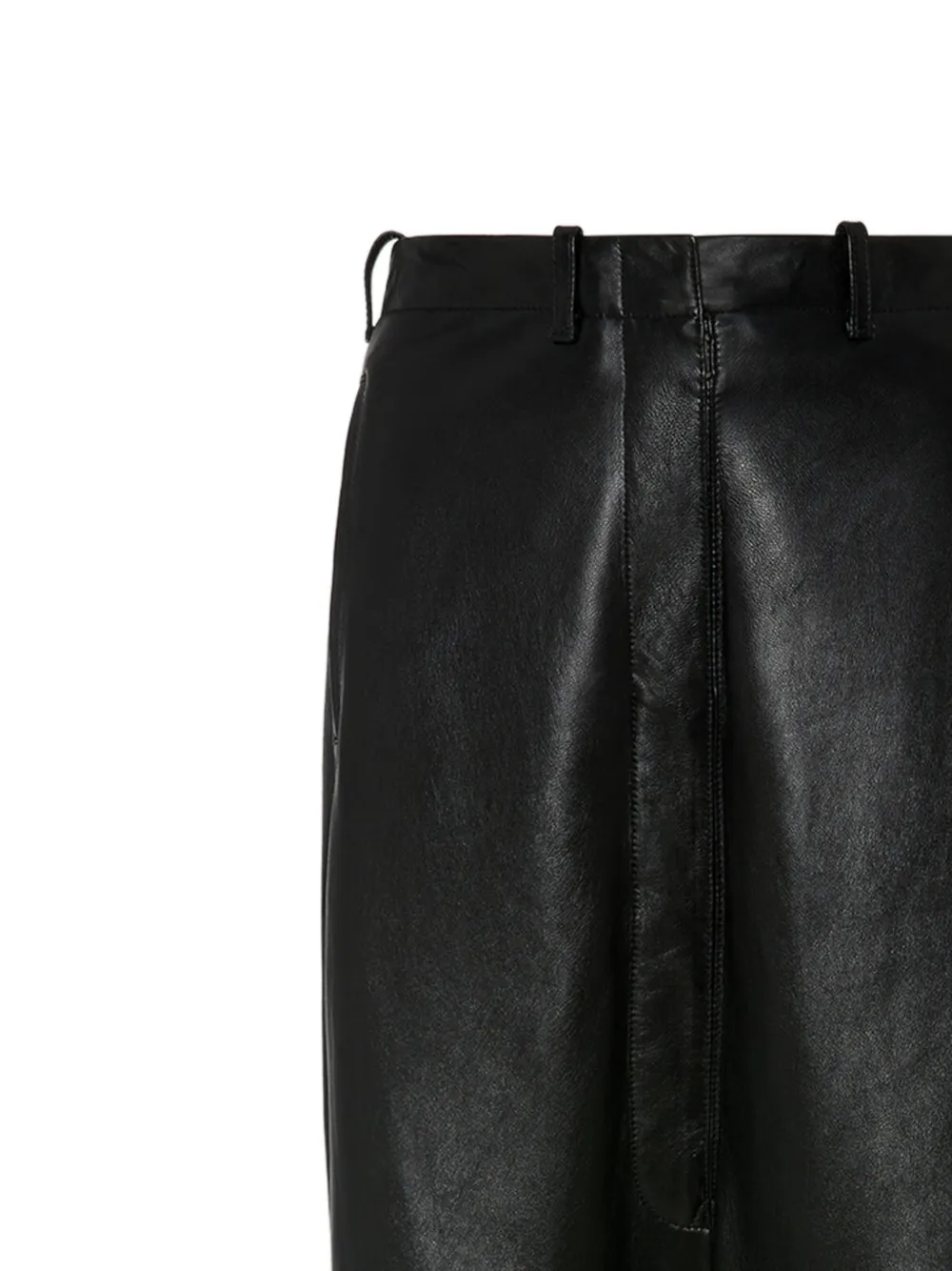 Maison Margiela Leren broek Zwart