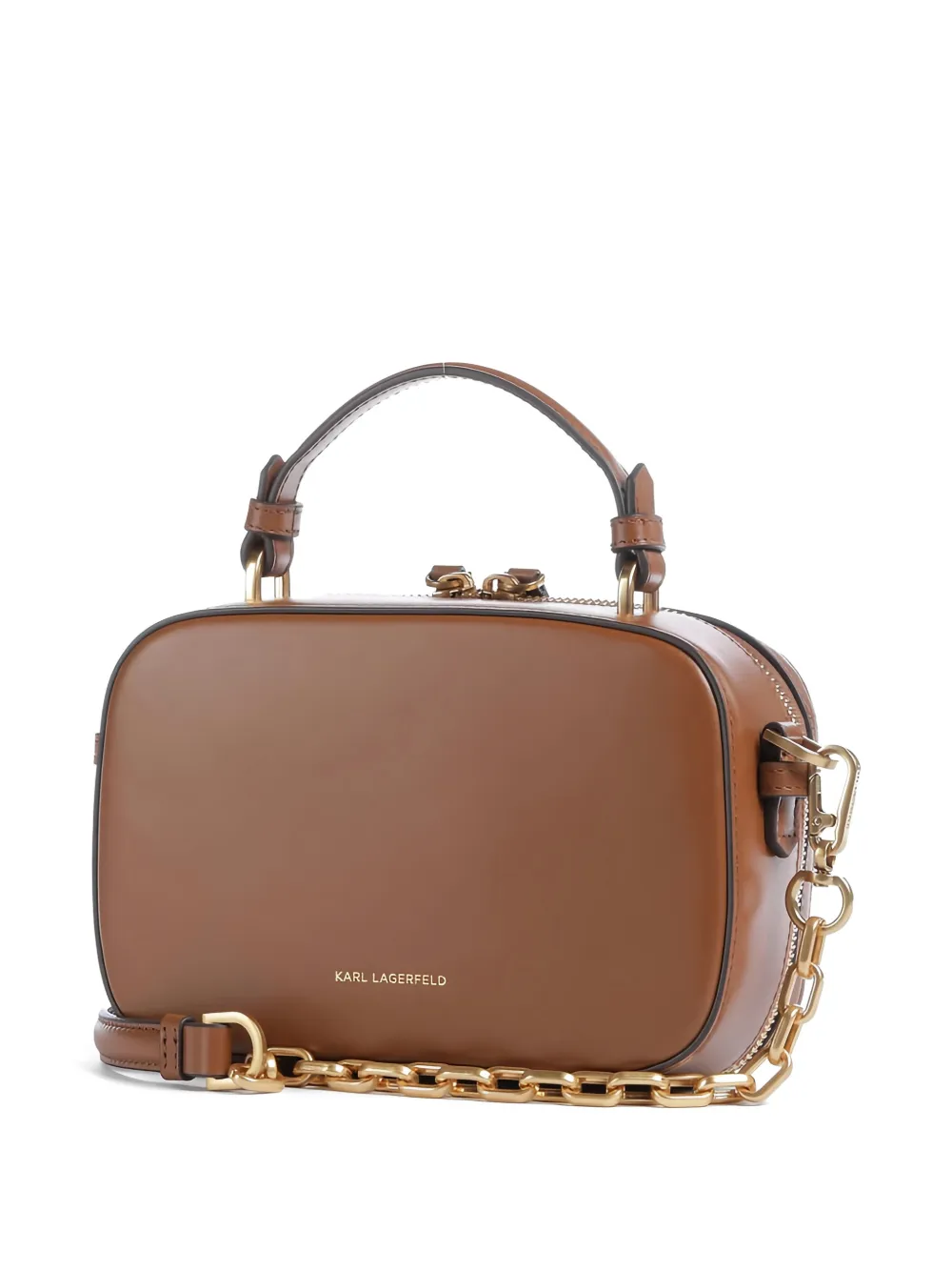 Karl Lagerfeld Crossbodytas met logodetail Bruin