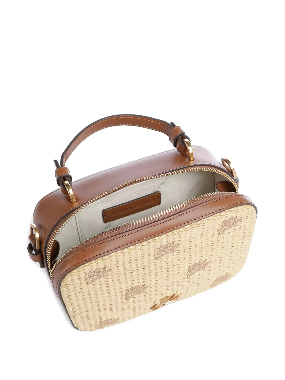 Karl Lagerfeld Crossbodytas met logodetail Bruin