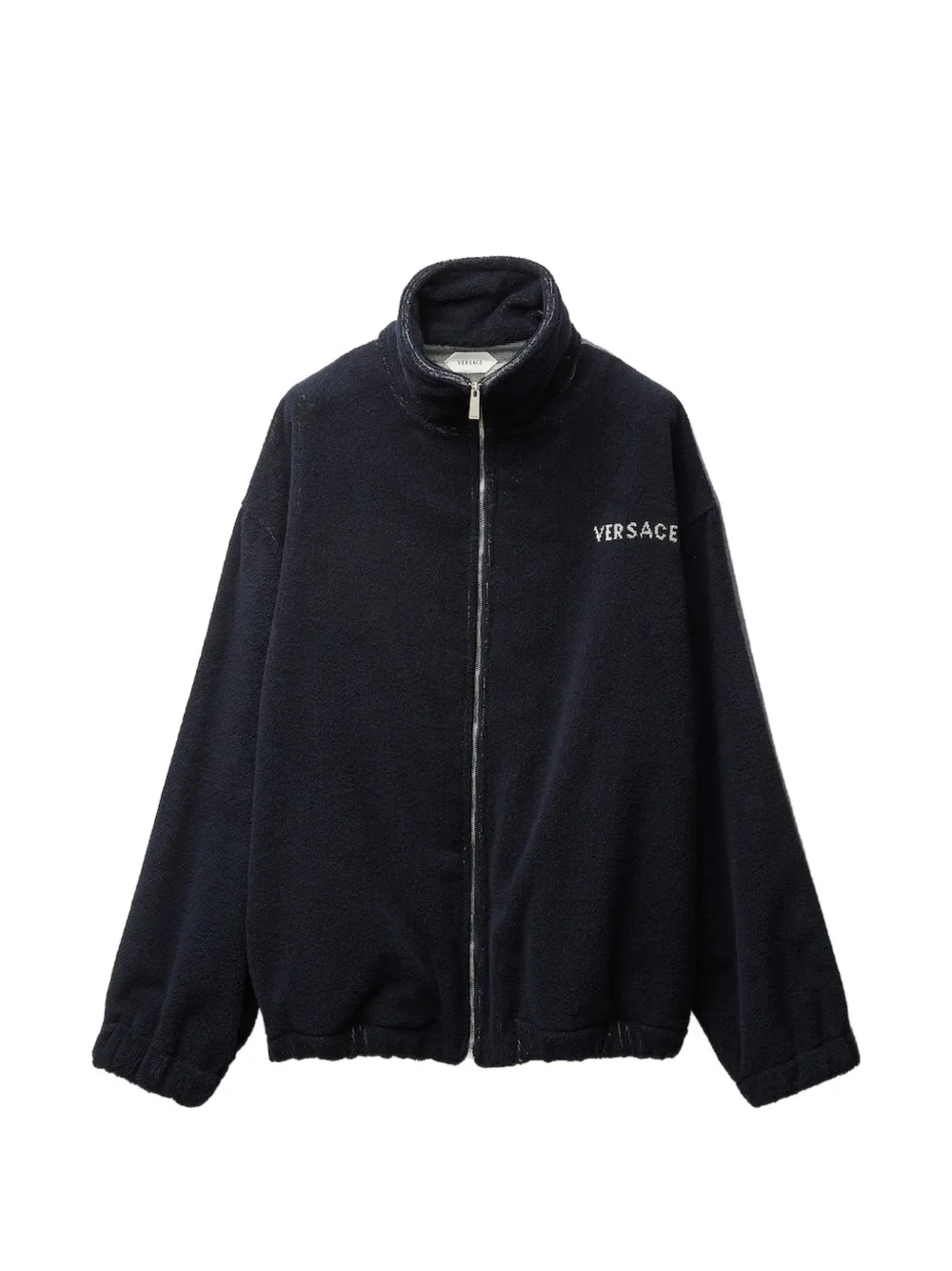 Versace Home zip-fastening logo-detail sweatshirt - Blu