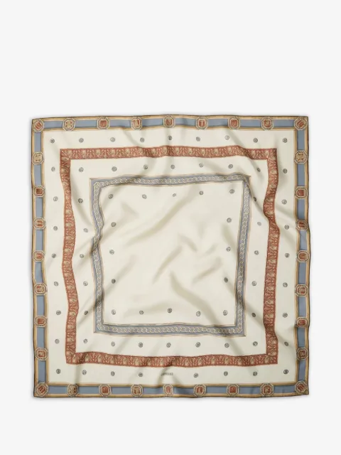 Versace bufanda de seda y sarga estampada de 90 cm