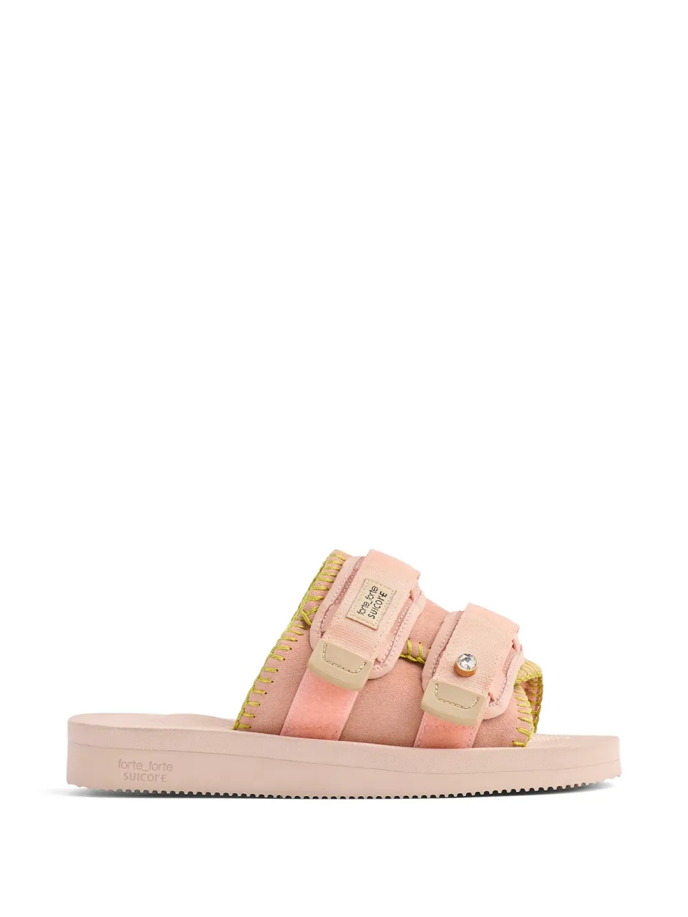 Forte x Suicoke touch-strap sandals Roze