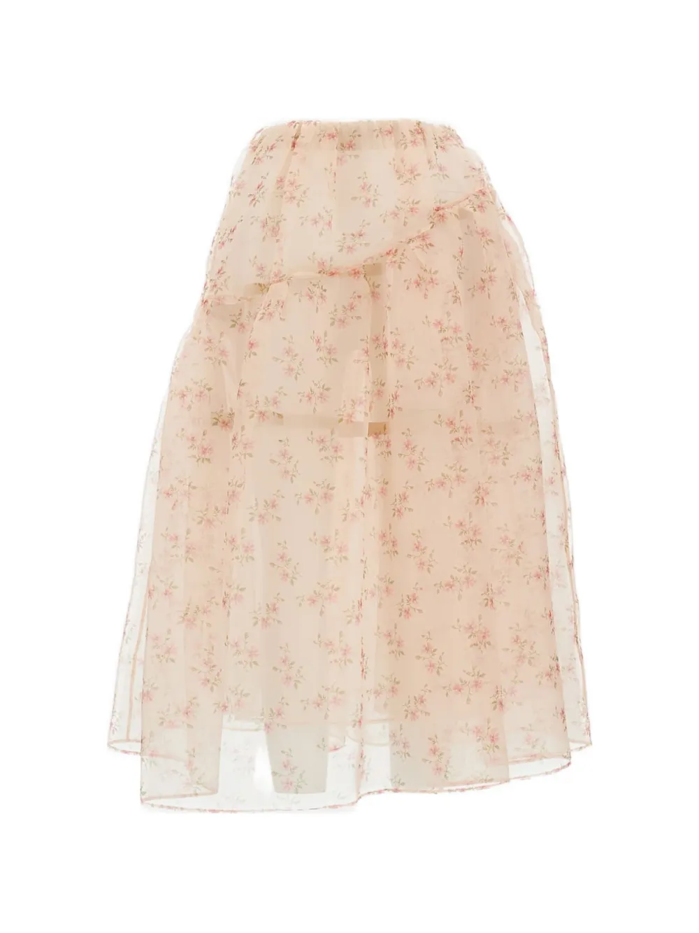  Simone Rocha Floral-patterned Midi Skirt - Neutrals 