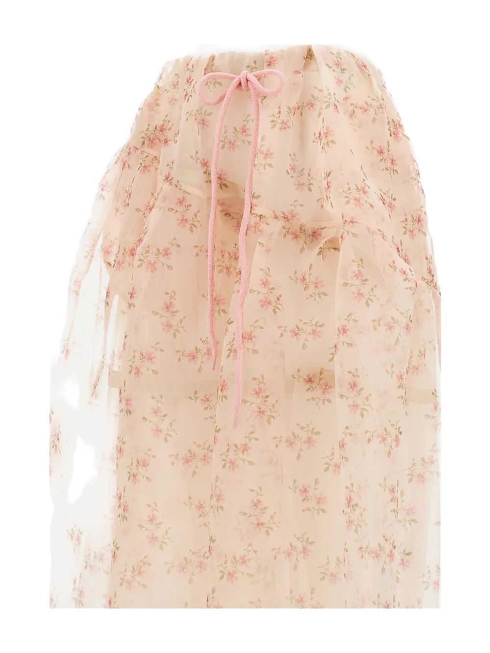  Simone Rocha Floral-patterned Midi Skirt - Neutrals 