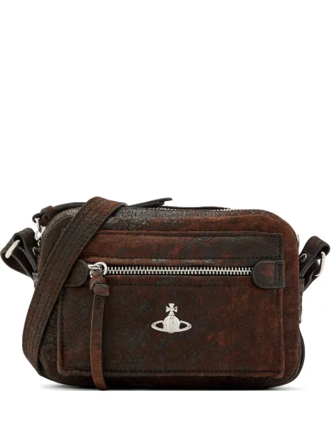 Vivienne Westwood orb textured messenger bag