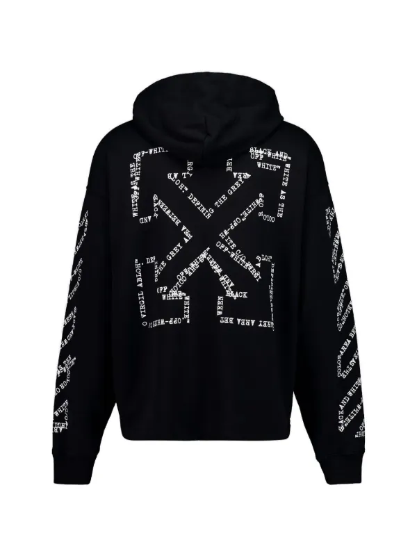 Off-White Arrow Diag Loose Hoodie | Black | FARFETCH