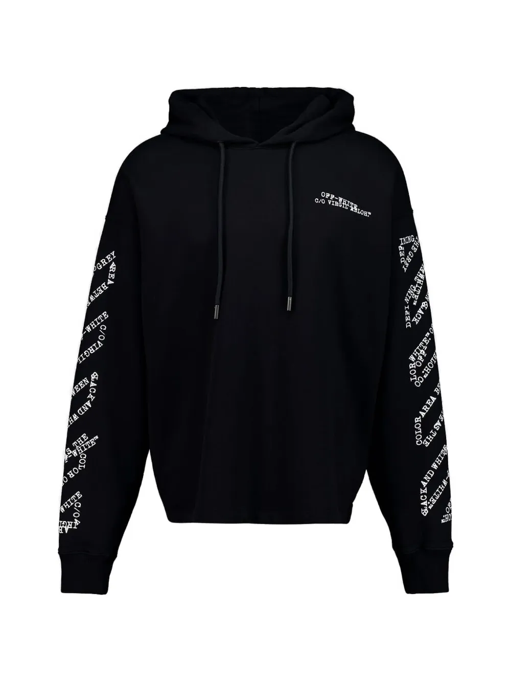 Off-White arrow diag loose hoodie - Schwarz