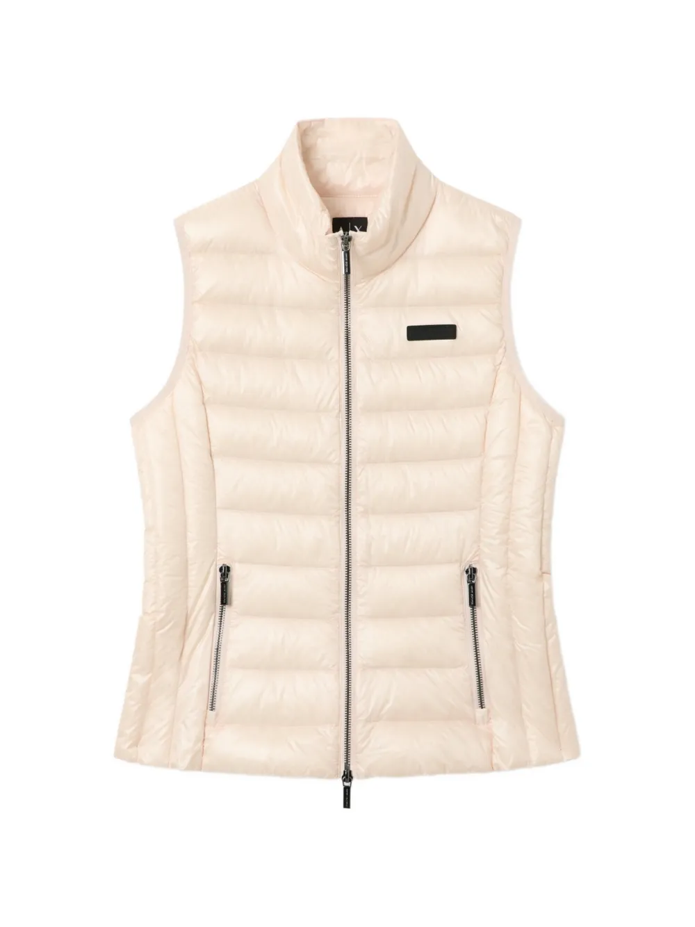 Armani Exchange zip-fastening logo-patch gilet - Rosa