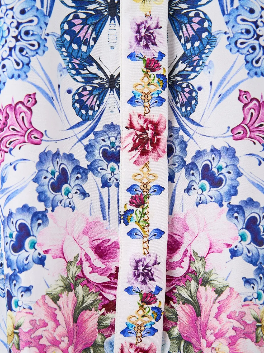 Camilla Batwing Floral Shirt - White 