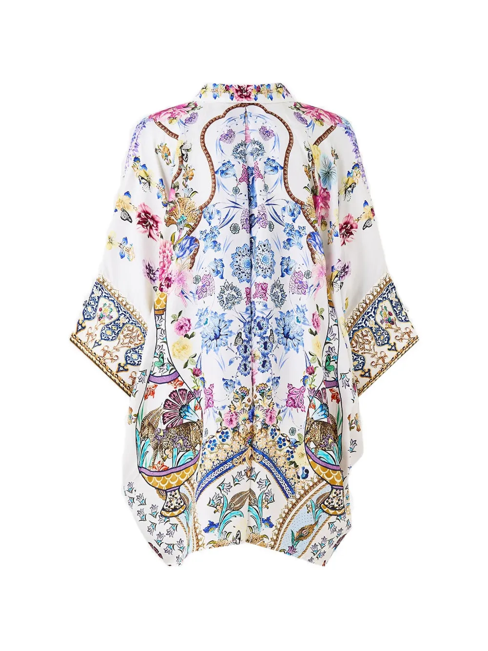  Camilla Batwing Floral Shirt - White 