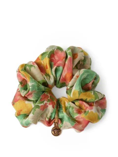 Versace the meadow print charm-detail scrunchie
