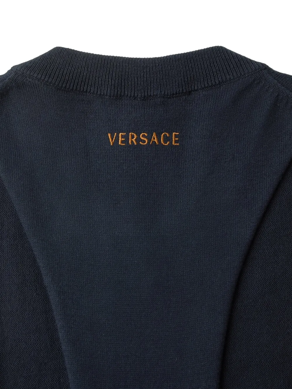 Versace Gebreide katoenen tanktop Blauw