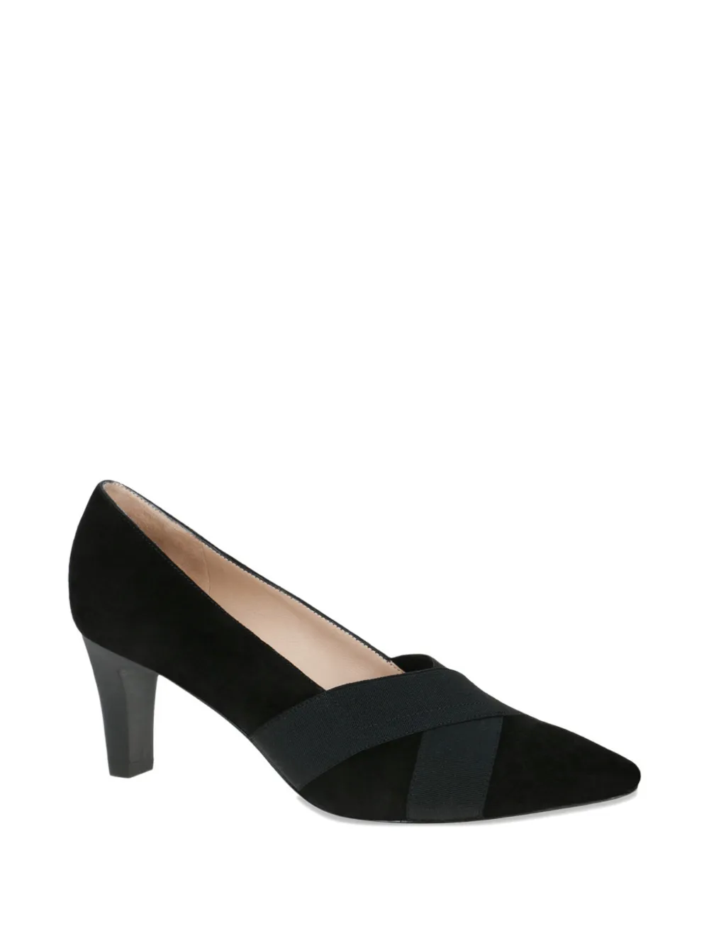 PETER KAISER Suède pumps met elastische band Zwart