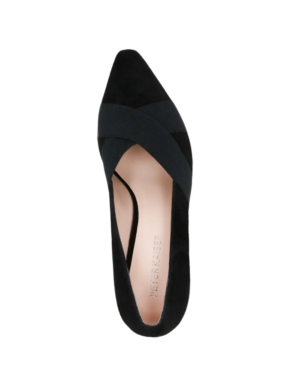 PETER KAISER Suède pumps met elastische band Zwart