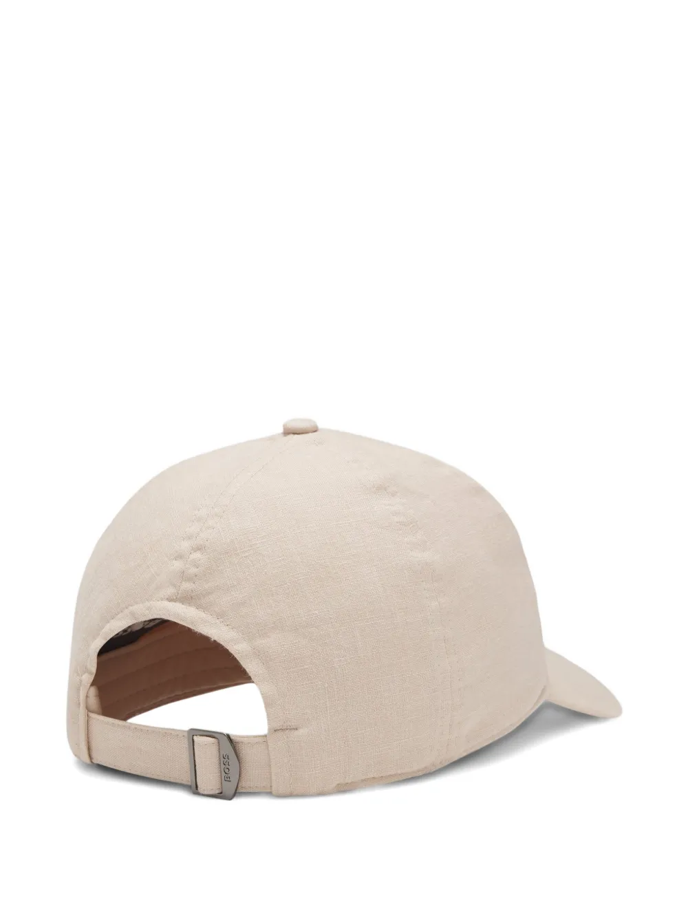  Boss Embroidered Linen Cap - Neutrals 