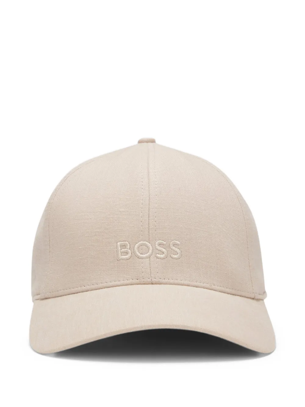 BOSS embroidered linen cap - Toni neutri
