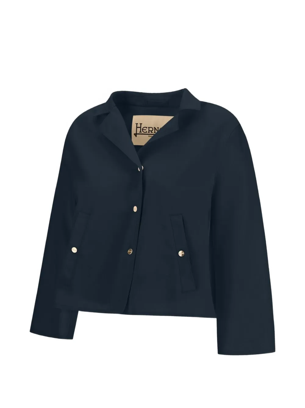  Herno Buttoned Collar Jacket - Blue 