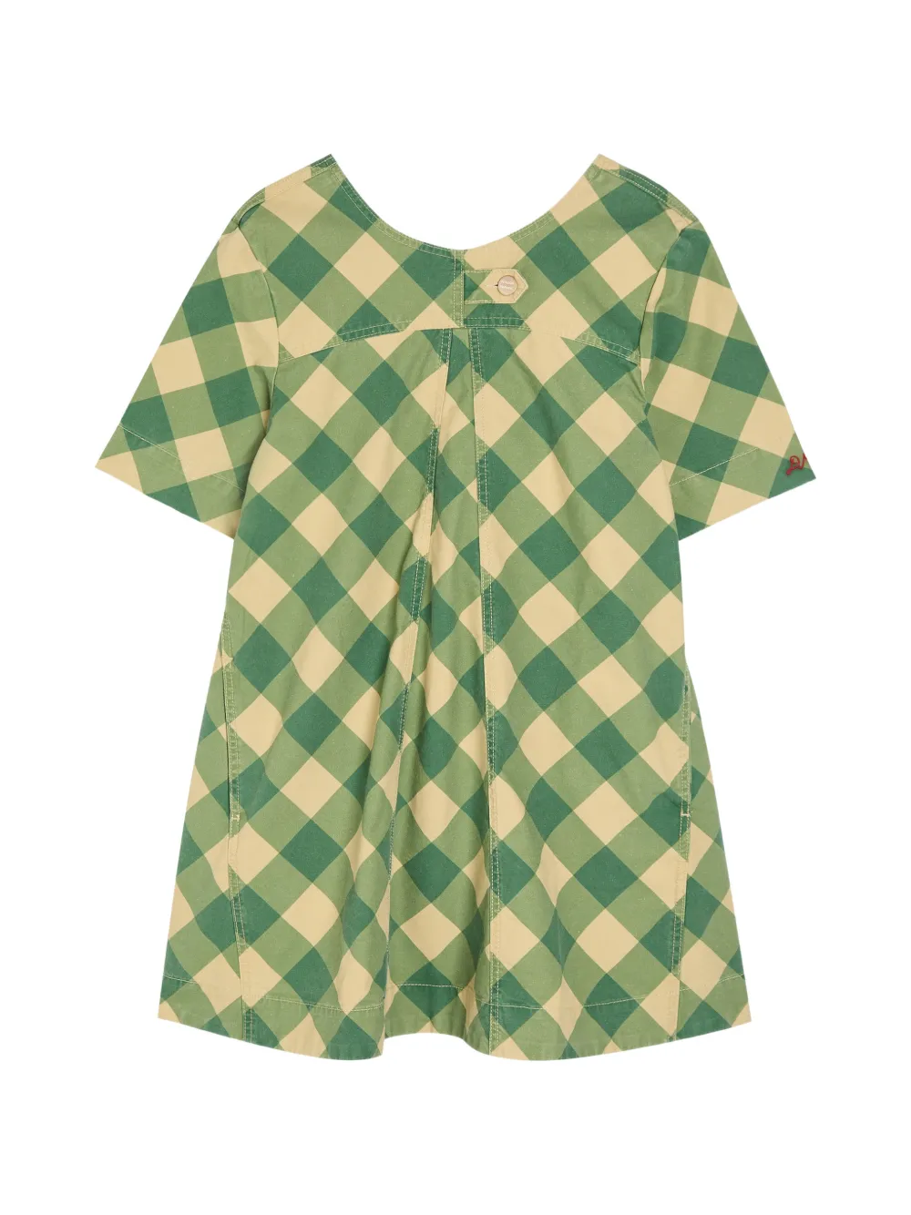 DAMSON MADDER checked mini dress - Verde