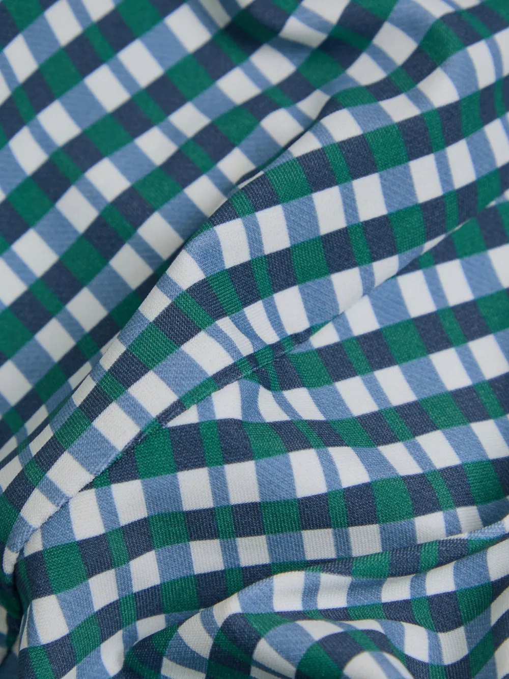  Nuno Checked Bikini Top - Green 