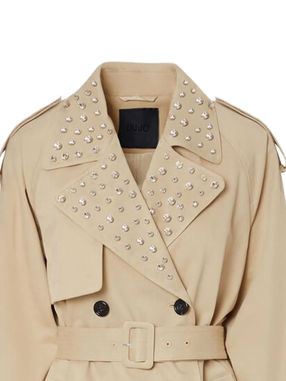  Liu Jo Studded Belted Coat - Neutrals 