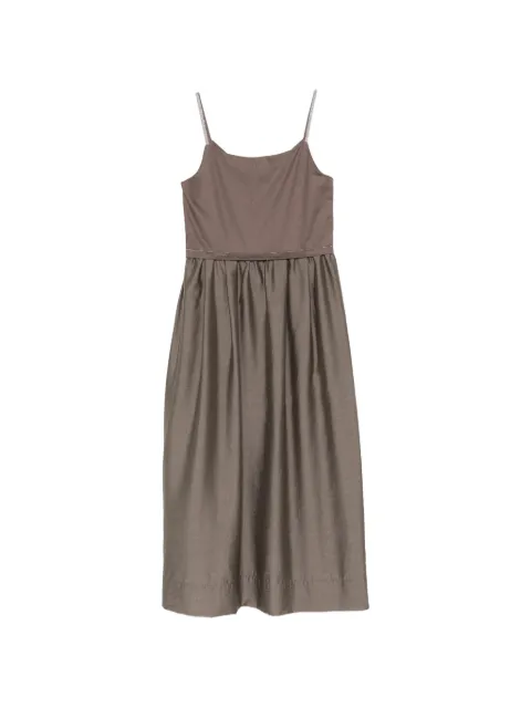 Peserico monili-chain sleeveless midi dress