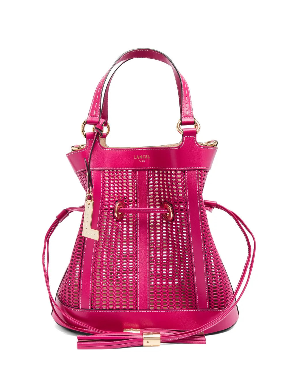 Lancel medium Premier Flirt cut-out leather bucket bag - Rosa