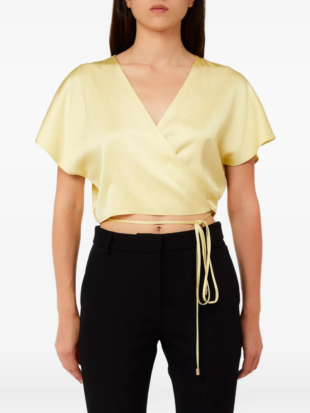 LIU JO V-neck tie top - Giallo