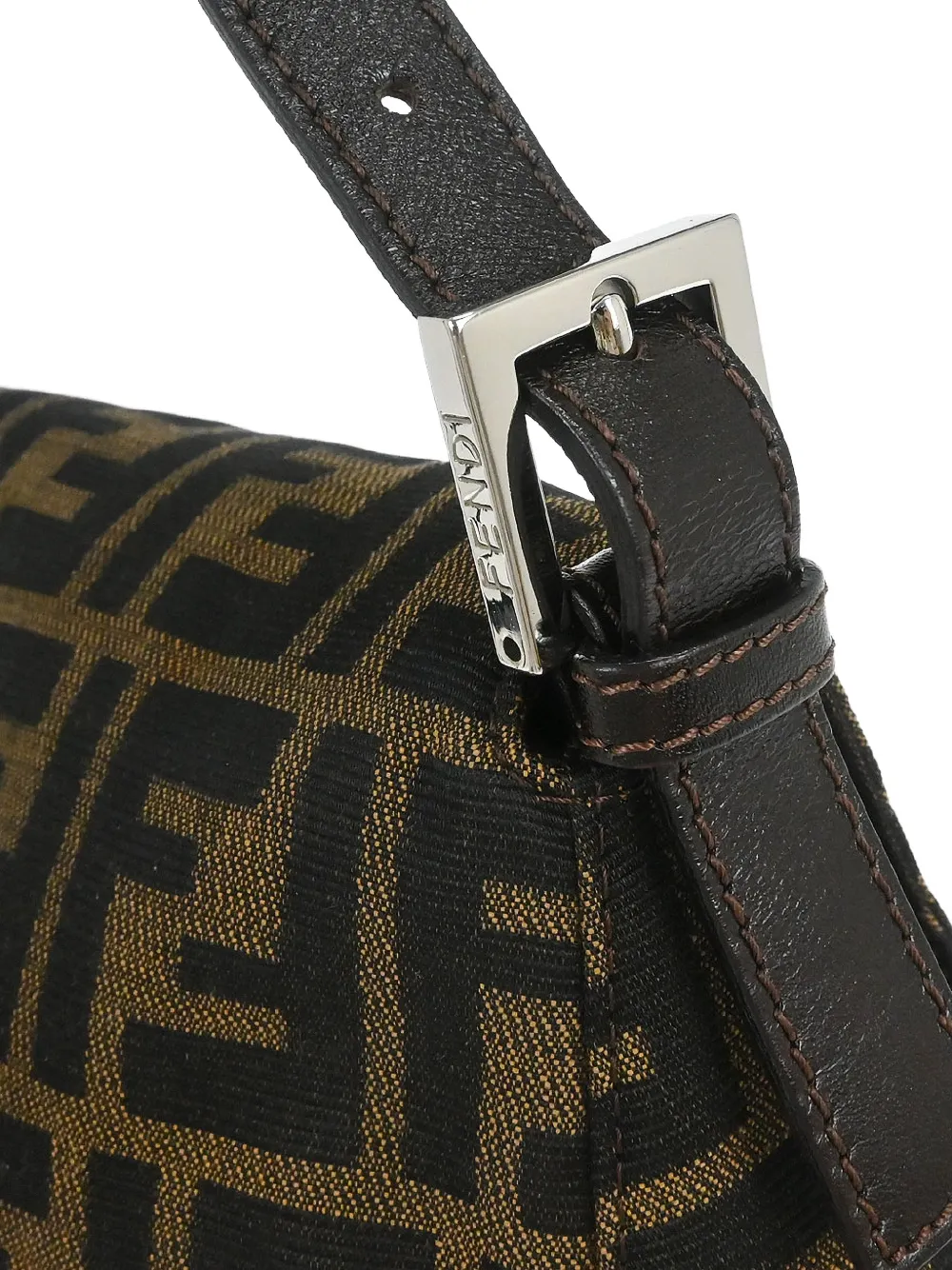 Fendi Pre-owned Zucca Baguette Handbag in Black, view 5