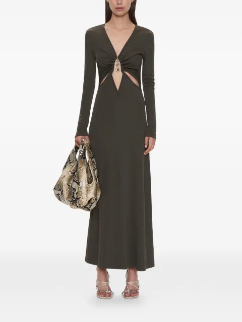 Christopher Esber crystal loophole long-sleeve midi dress