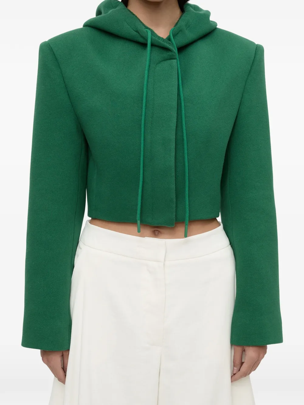 Christopher Esber Noa cropped-fit hooded jacket - Verde
