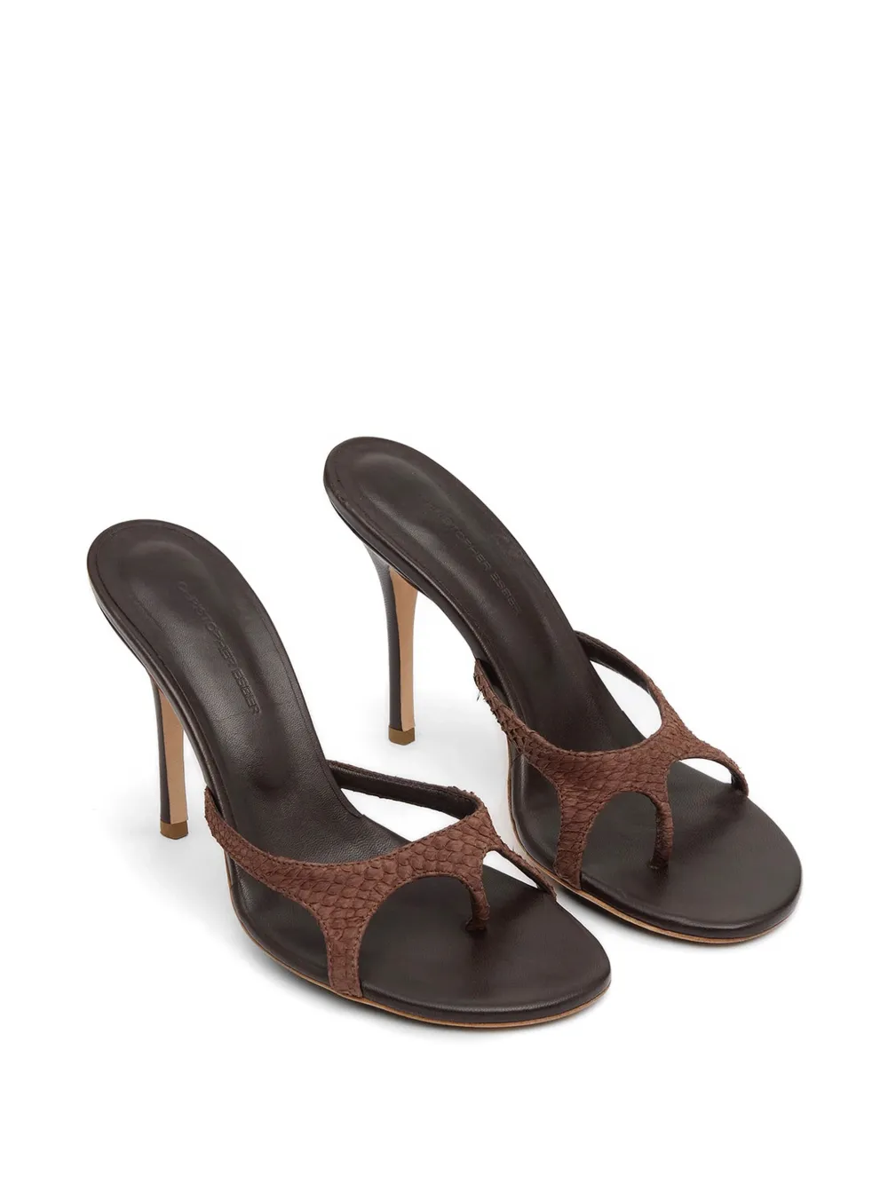 Christopher Esber Alocasia sandalen met hak Bruin