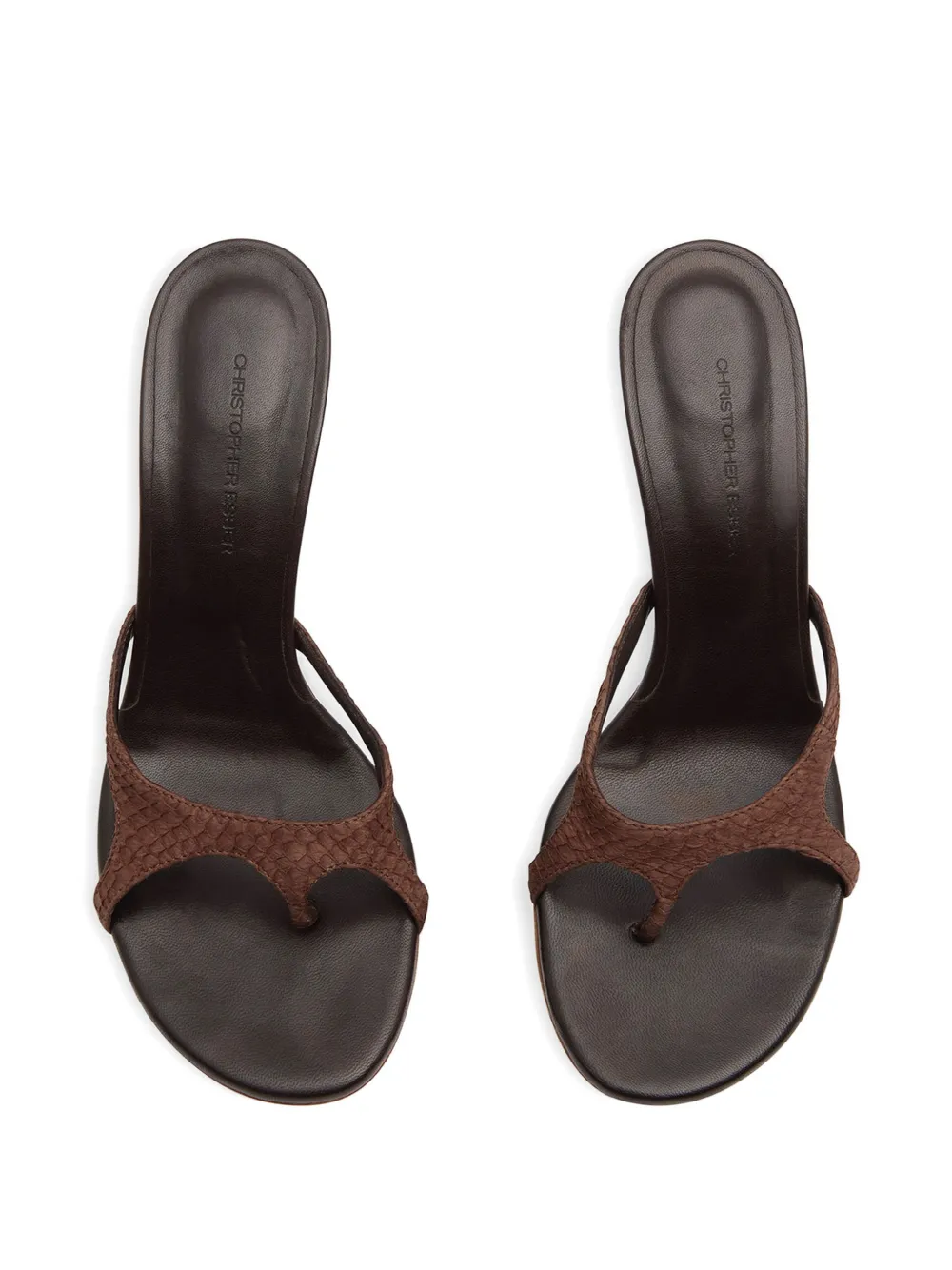 Christopher Esber Alocasia sandalen met hak Bruin