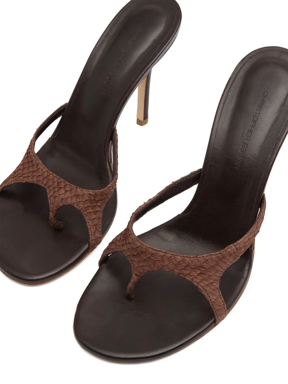 Christopher Esber Alocasia sandalen met hak Bruin