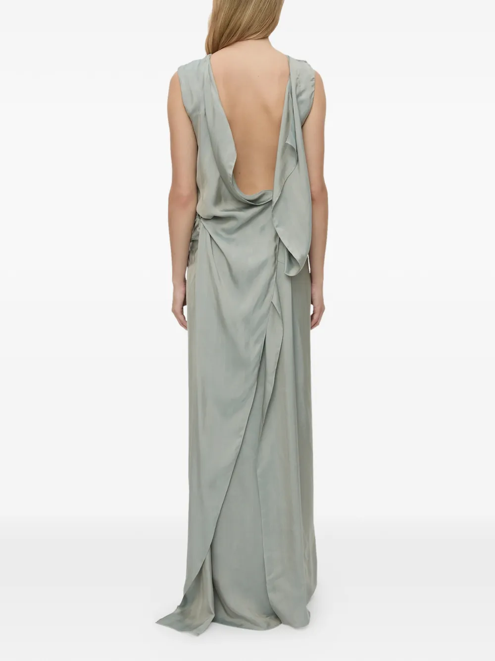 Christopher Esber Kacere bikini tuck column maxi-jurk Groen