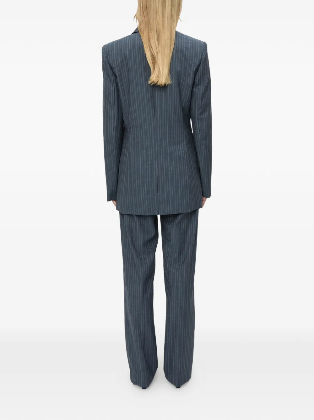 Christopher Esber Redux broek met krijtstreep Blauw