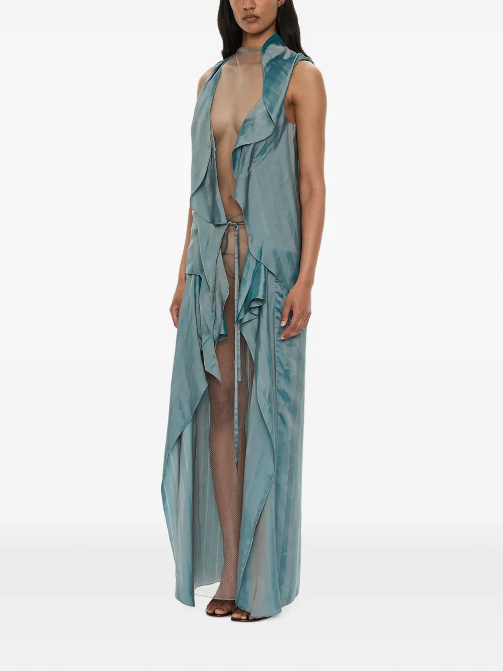 Christopher Esber Kacere gedrapeerde maxi-rok met kolomsilhouet Blauw