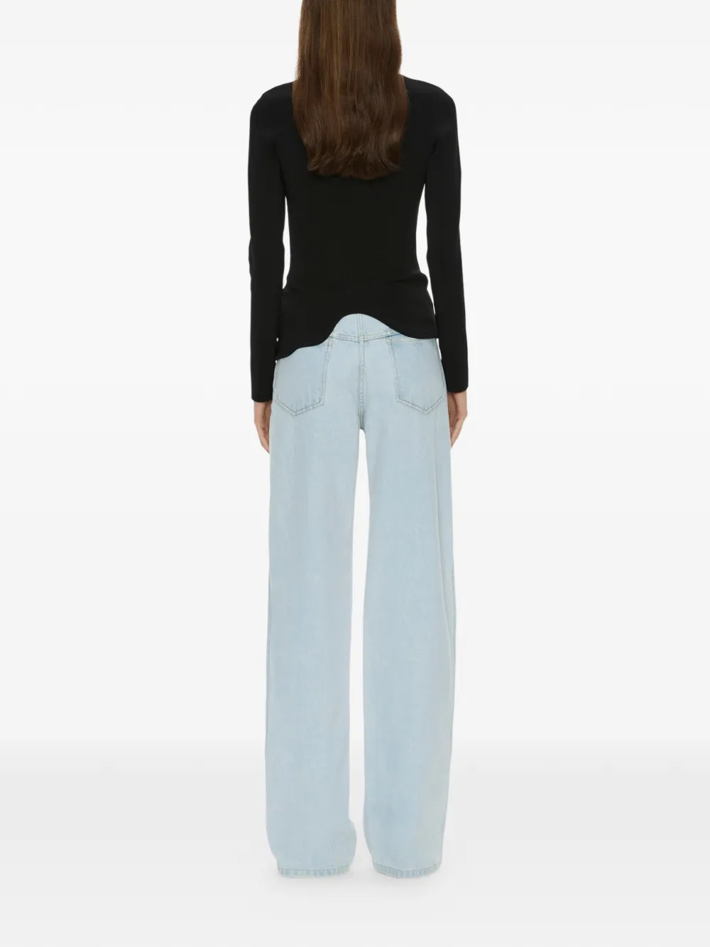 Christopher Esber Maparadita asymmetrische top Zwart