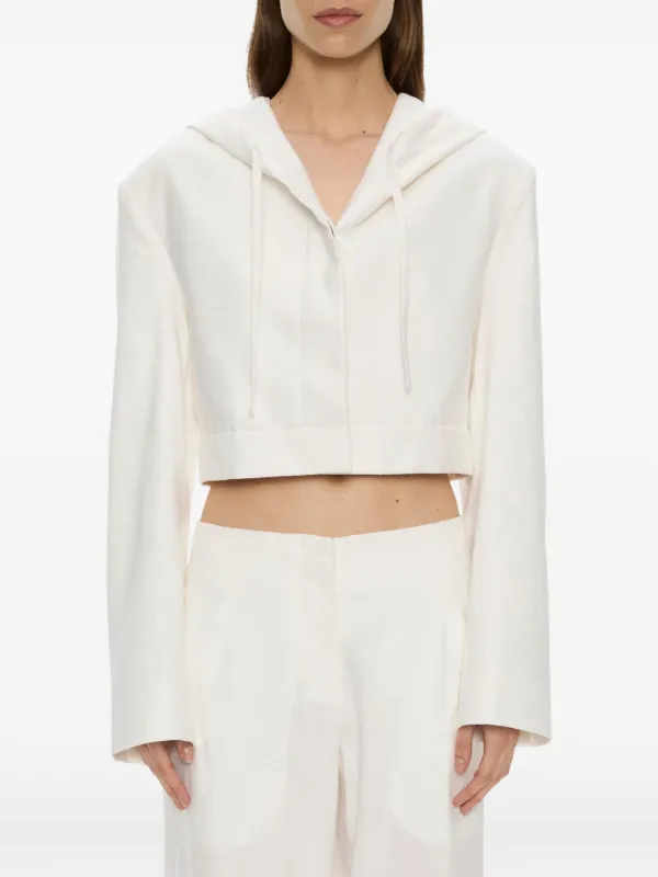 Christopher Esber Noa Hooded Jacket in White