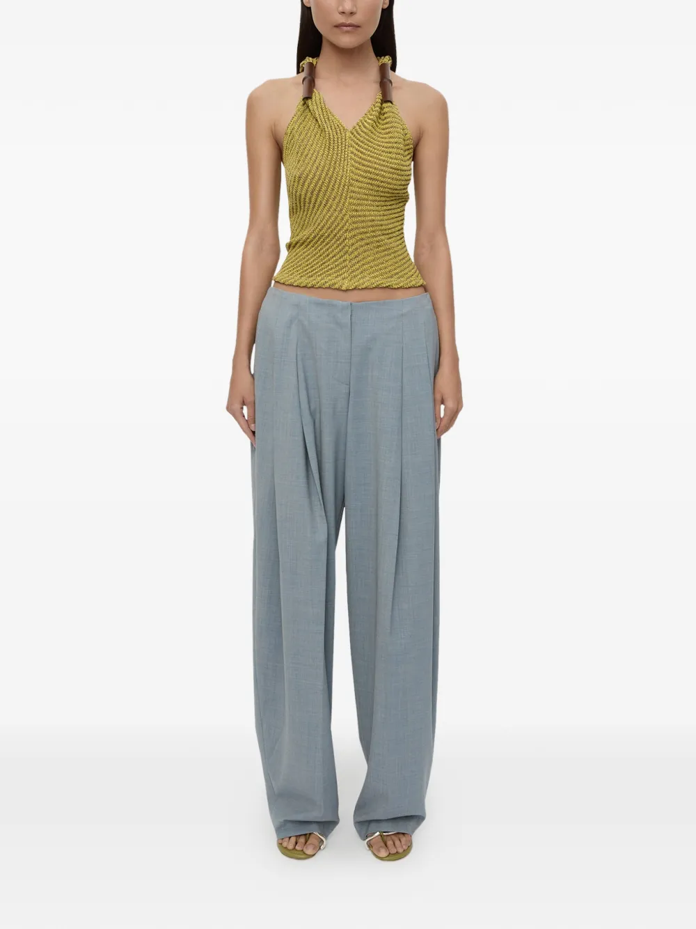 Christopher Esber Plinth pantalon Blauw