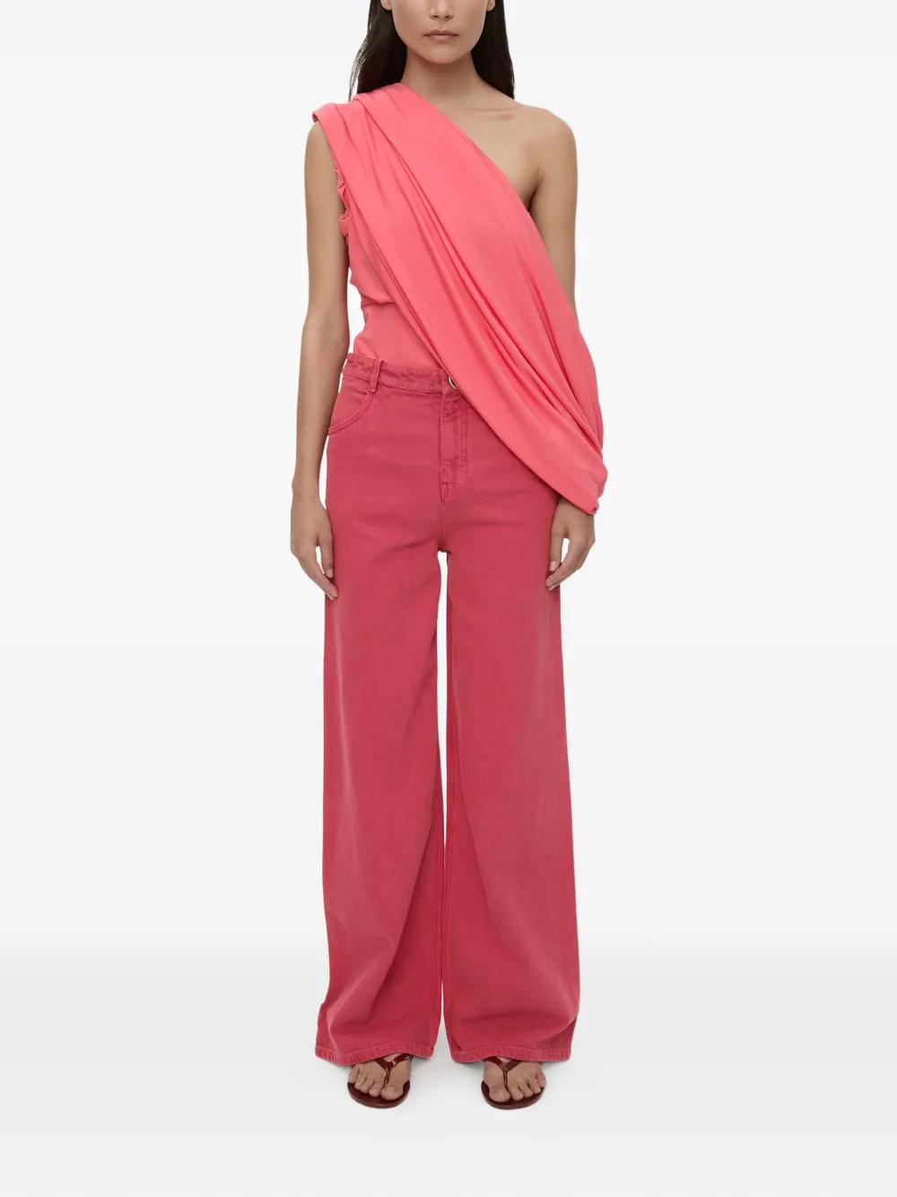Christopher Esber Gedrapeerd T-shirt Roze