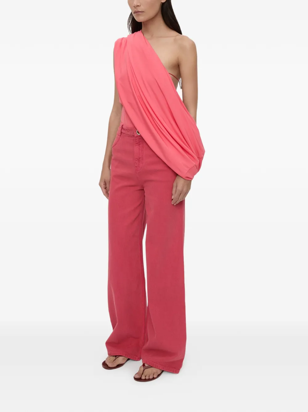 Christopher Esber Gedrapeerd T-shirt Roze