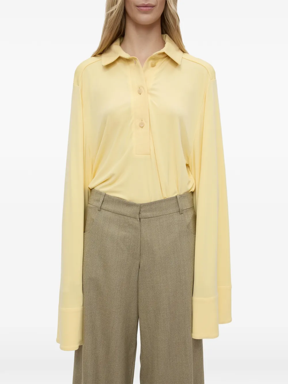 Christopher Esber Polo Deconstruct a maniche lunghe - Giallo