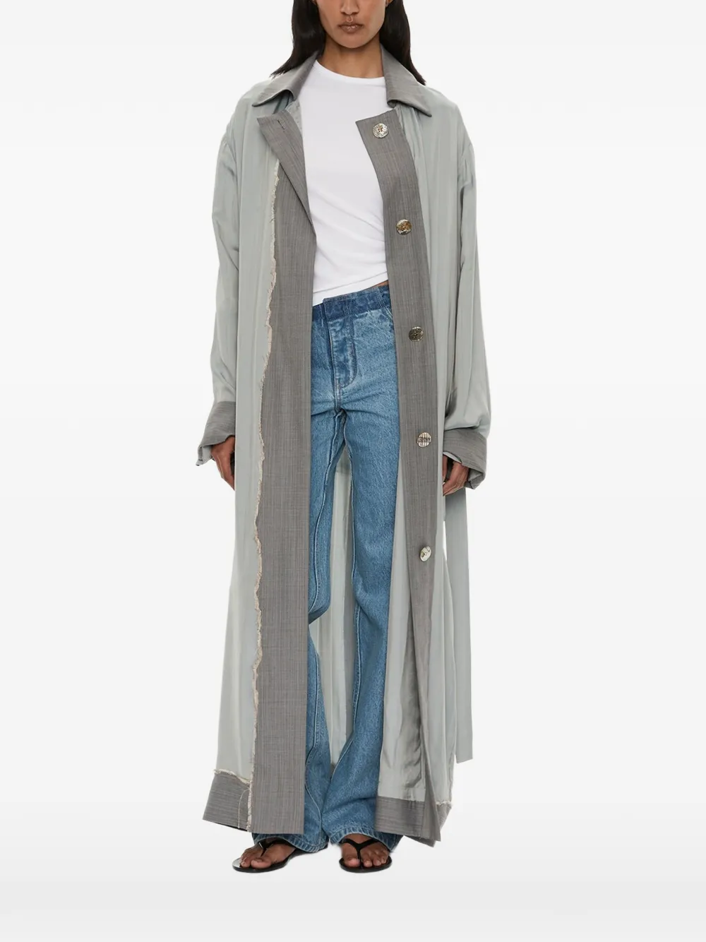 Christopher Esber Retract tailored oversized duster coat - Grey