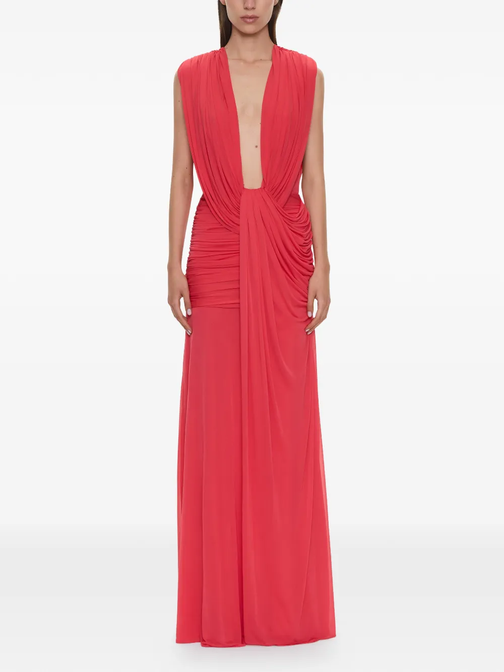 Christopher Esber Ripple drape gown - Rosso