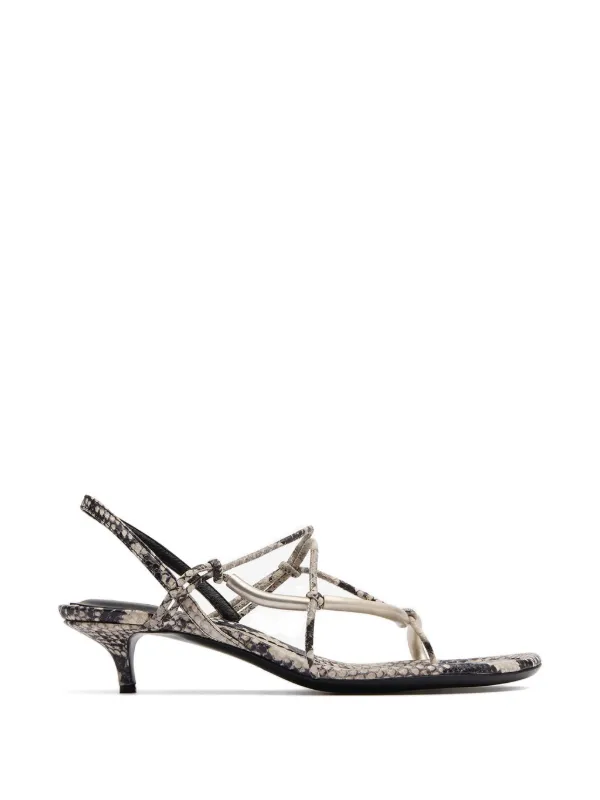 Christopher Esber Molten Heeled Sandals in Neutrals