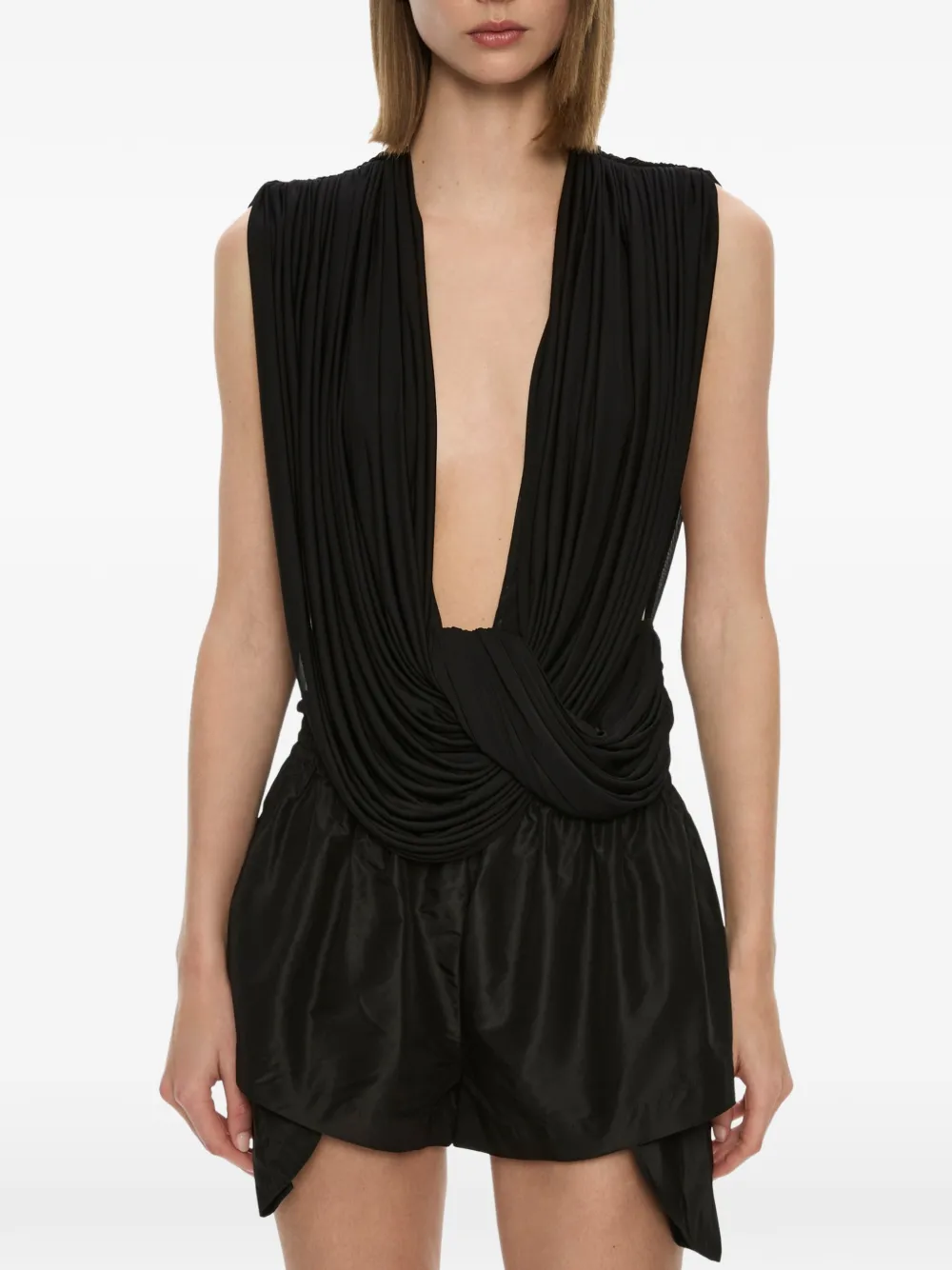 Christopher Esber Top drappeggiato - Nero