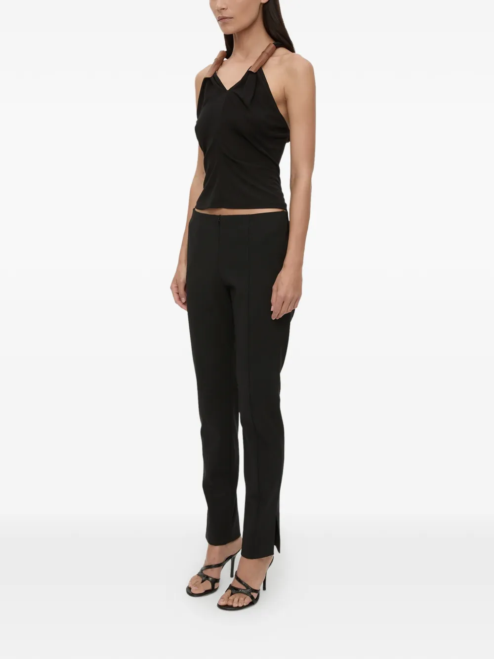 Christopher Esber tanktop met houten detail Zwart