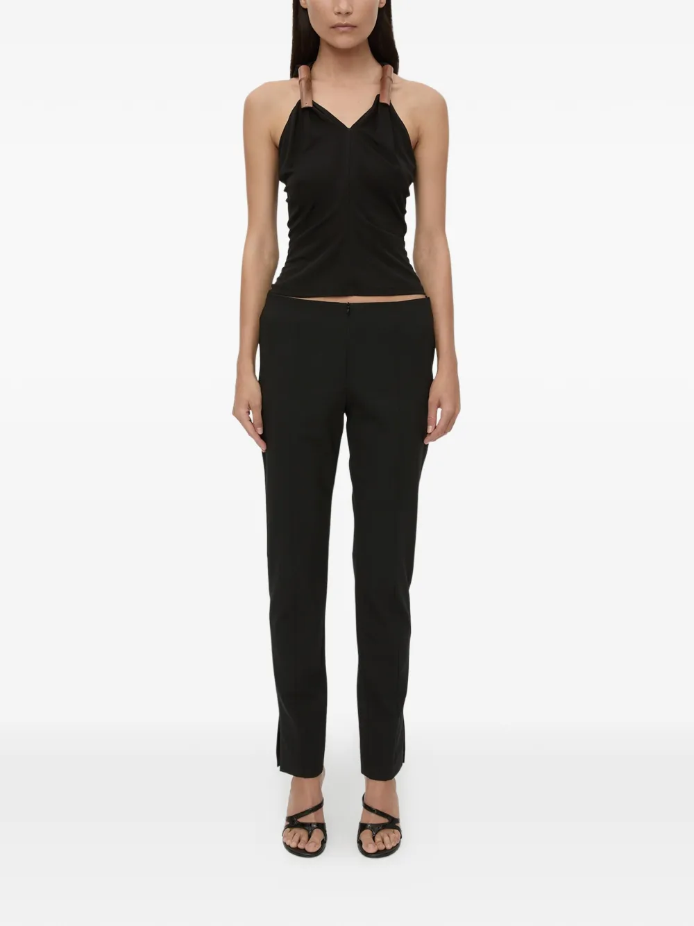 Christopher Esber tanktop met houten detail Zwart